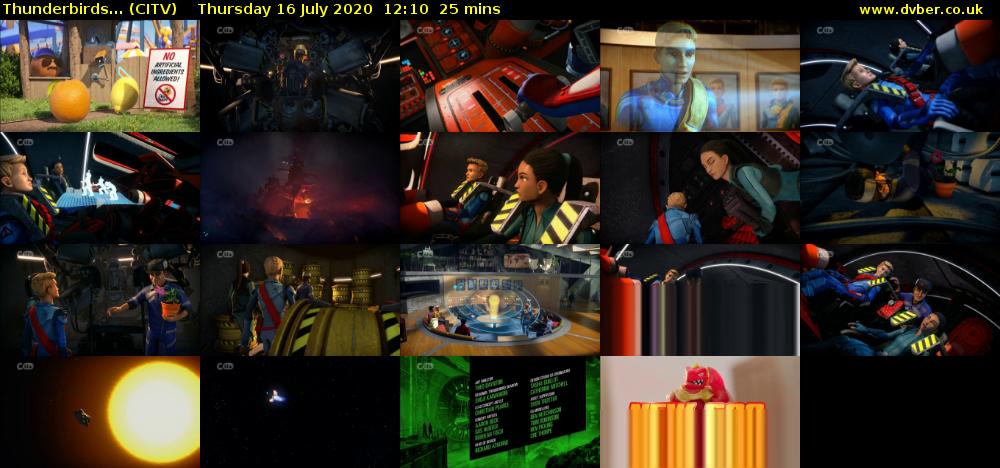 Thunderbirds... (CITV) Thursday 16 July 2020 12:10 - 12:35