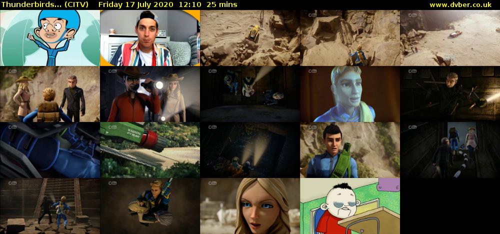 Thunderbirds... (CITV) Friday 17 July 2020 12:10 - 12:35