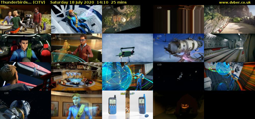 Thunderbirds... (CITV) Saturday 18 July 2020 14:10 - 14:35