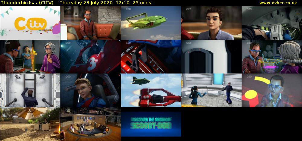 Thunderbirds... (CITV) Thursday 23 July 2020 12:10 - 12:35