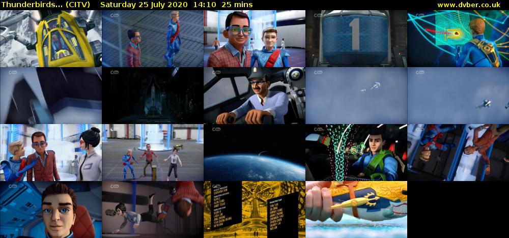 Thunderbirds... (CITV) Saturday 25 July 2020 14:10 - 14:35