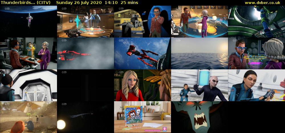 Thunderbirds... (CITV) Sunday 26 July 2020 14:10 - 14:35