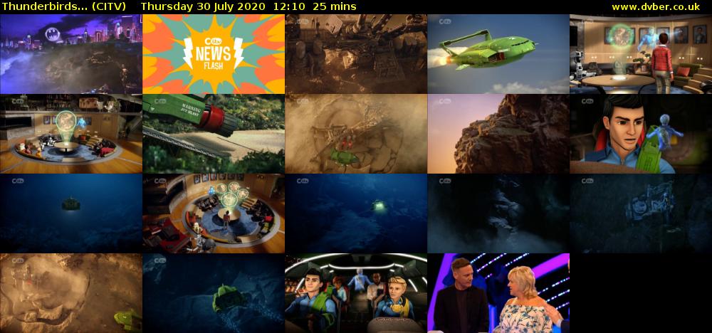 Thunderbirds... (CITV) Thursday 30 July 2020 12:10 - 12:35