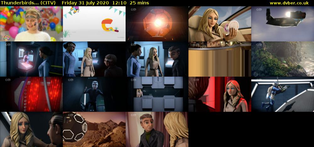 Thunderbirds... (CITV) Friday 31 July 2020 12:10 - 12:35