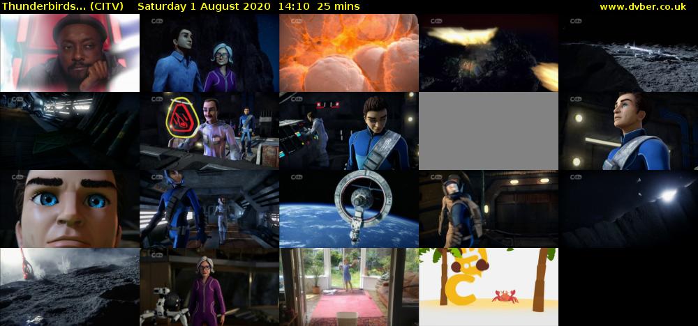 Thunderbirds... (CITV) Saturday 1 August 2020 14:10 - 14:35