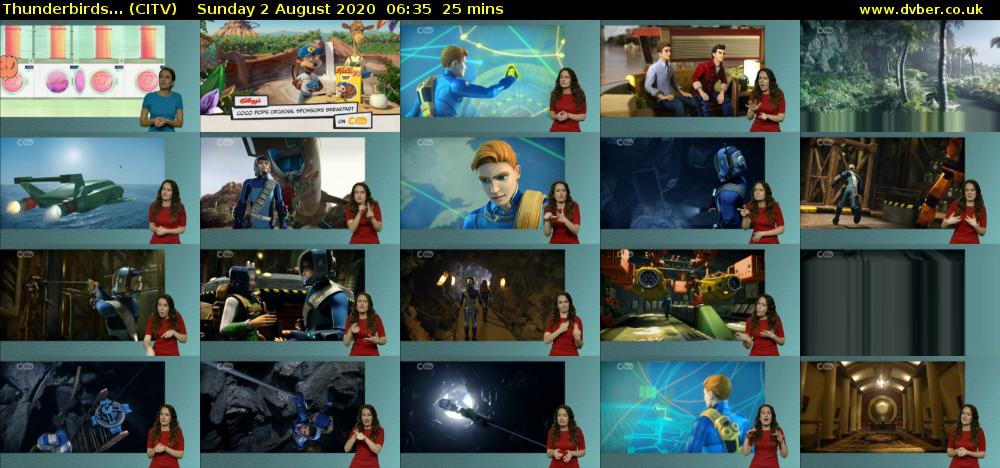 Thunderbirds... (CITV) Sunday 2 August 2020 06:35 - 07:00