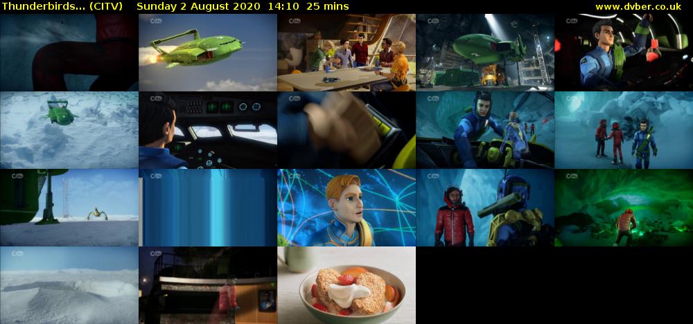 Thunderbirds... (CITV) Sunday 2 August 2020 14:10 - 14:35