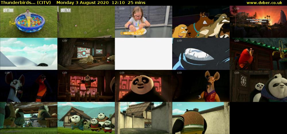 Thunderbirds... (CITV) Monday 3 August 2020 12:10 - 12:35
