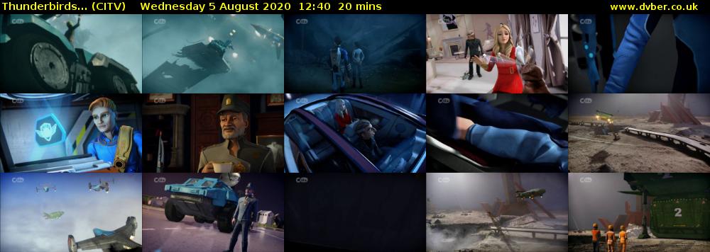 Thunderbirds... (CITV) Wednesday 5 August 2020 12:40 - 13:00