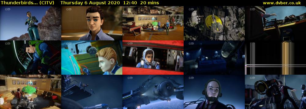 Thunderbirds... (CITV) Thursday 6 August 2020 12:40 - 13:00