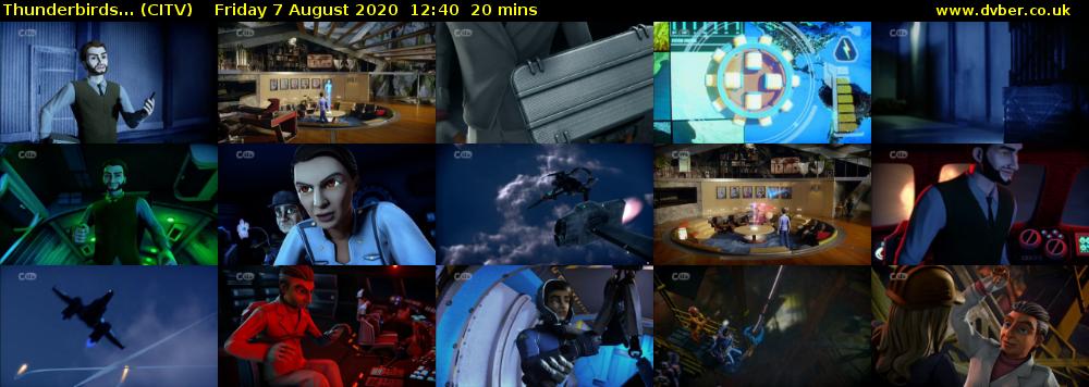 Thunderbirds... (CITV) Friday 7 August 2020 12:40 - 13:00