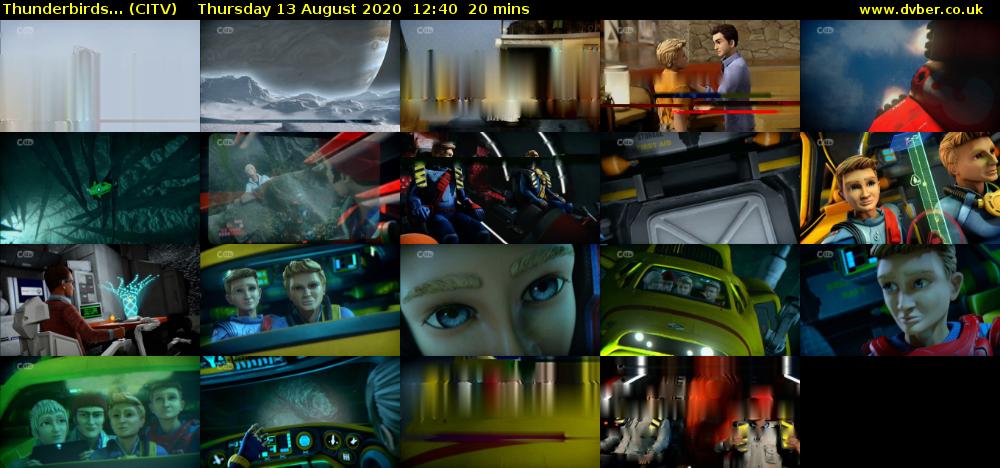 Thunderbirds... (CITV) Thursday 13 August 2020 12:40 - 13:00