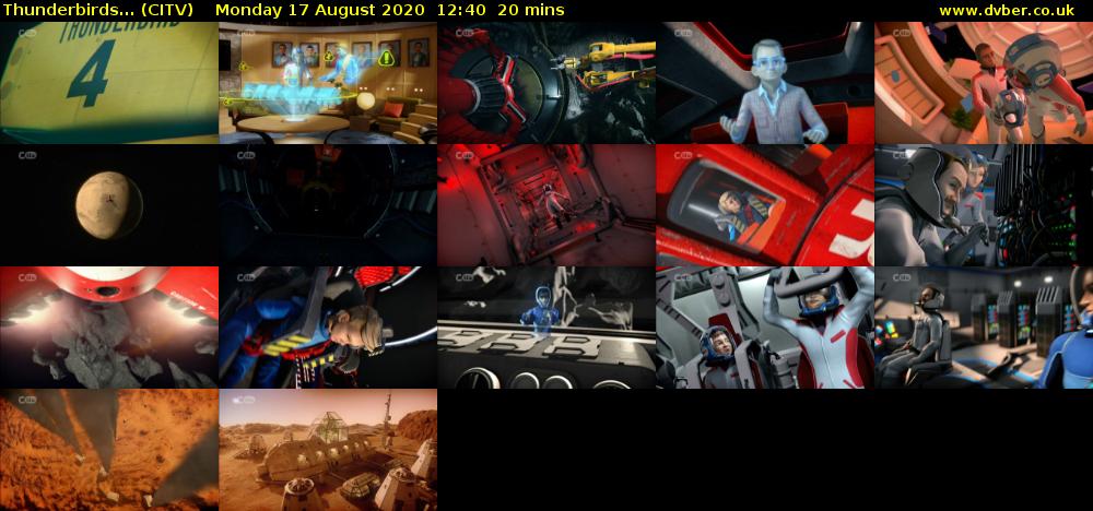 Thunderbirds... (CITV) Monday 17 August 2020 12:40 - 13:00