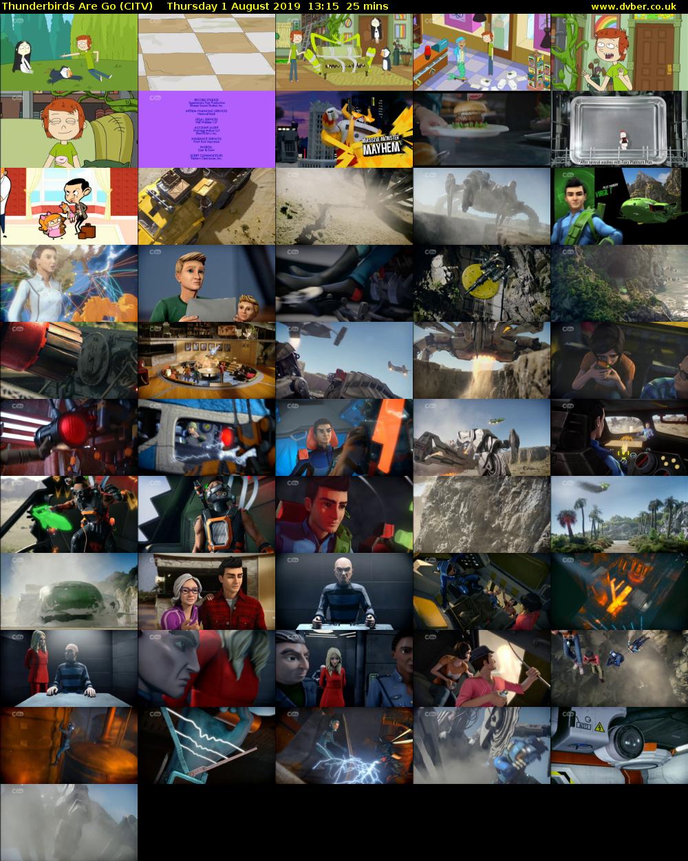 Thunderbirds Are Go (CITV) Thursday 1 August 2019 13:15 - 13:40
