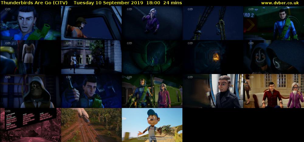 Thunderbirds Are Go (CITV) Tuesday 10 September 2019 18:00 - 18:24