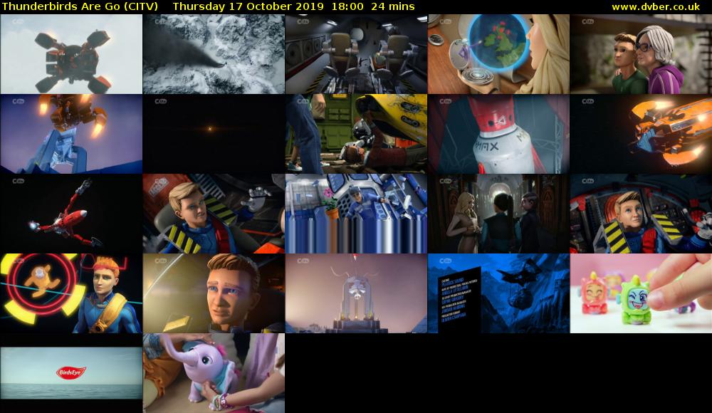 Thunderbirds Are Go (CITV) Thursday 17 October 2019 18:00 - 18:24