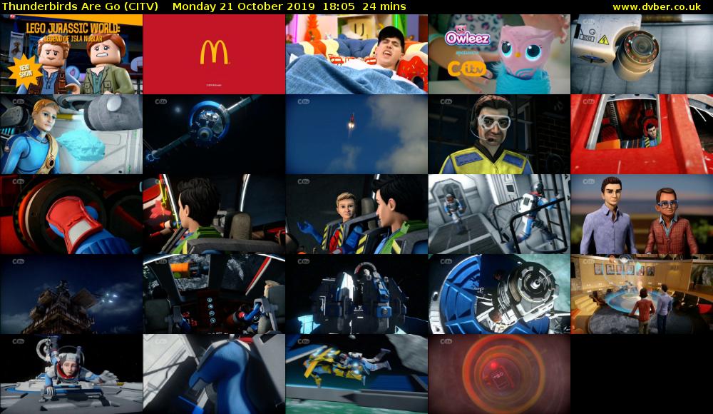 Thunderbirds Are Go (CITV) Monday 21 October 2019 18:05 - 18:29