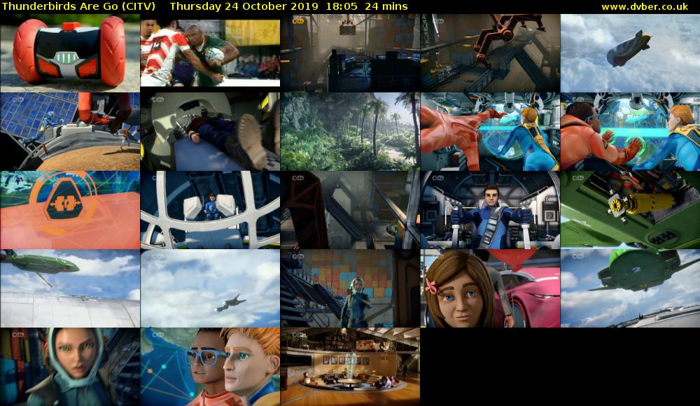 Thunderbirds Are Go (CITV) Thursday 24 October 2019 18:05 - 18:29