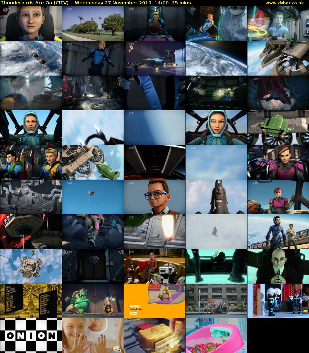 Thunderbirds Are Go (CITV) Wednesday 27 November 2019 14:00 - 14:25