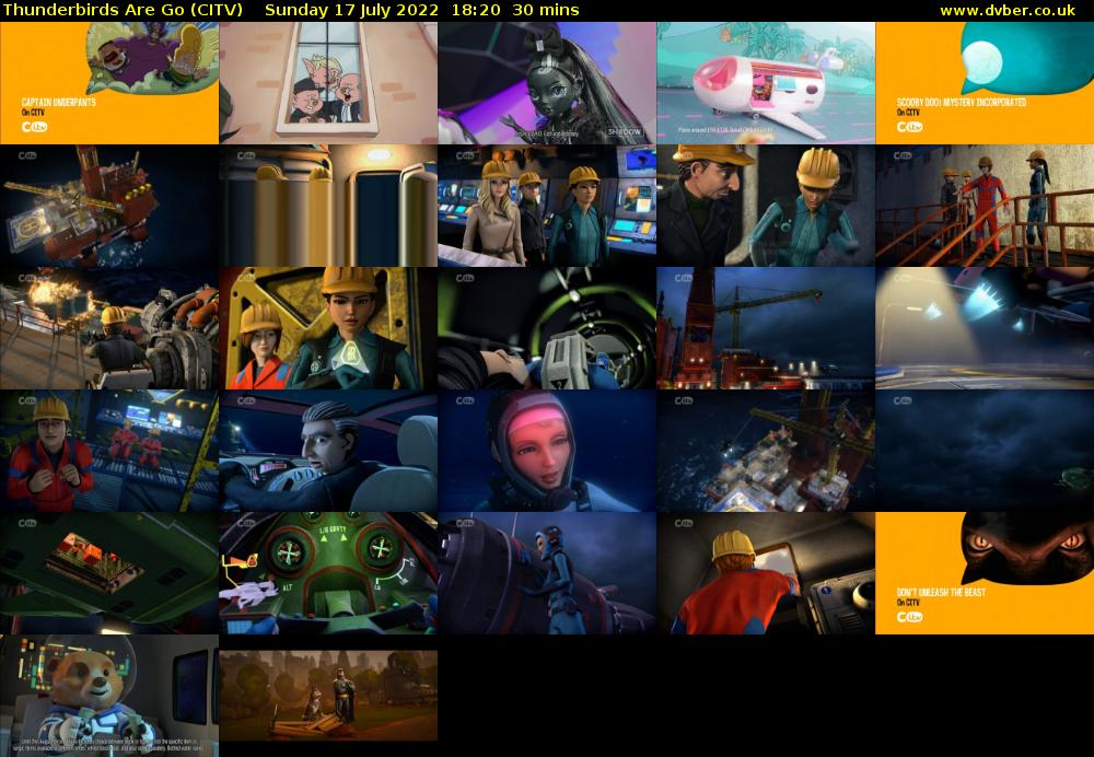 Thunderbirds Are Go (CITV) Sunday 17 July 2022 18:20 - 18:50