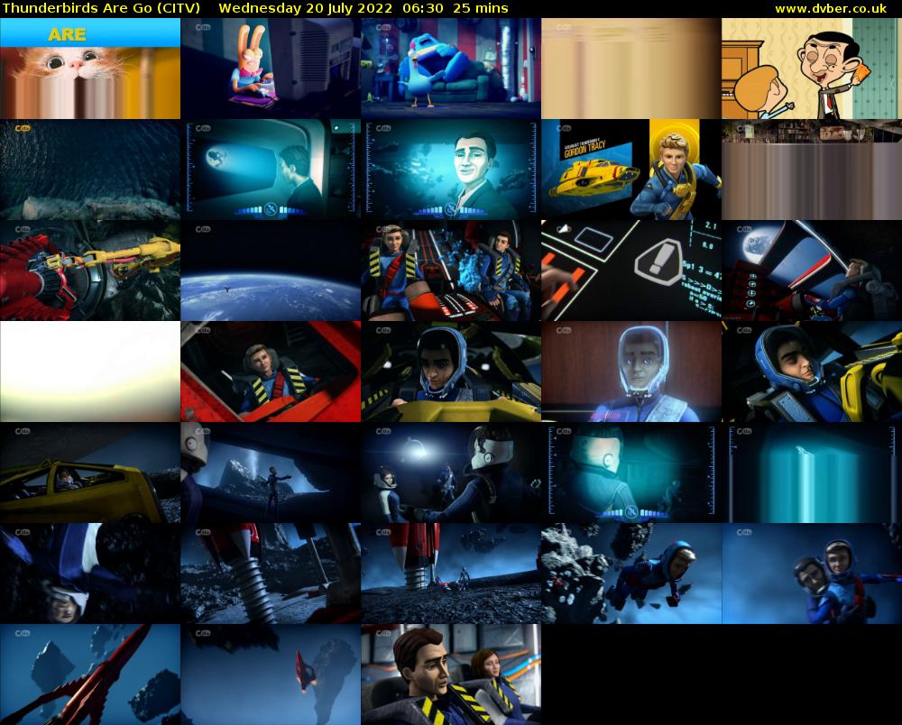 Thunderbirds Are Go (CITV) Wednesday 20 July 2022 06:30 - 06:55