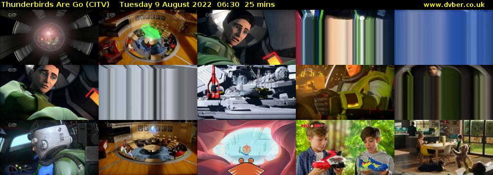 Thunderbirds Are Go (CITV) Tuesday 9 August 2022 06:30 - 06:55