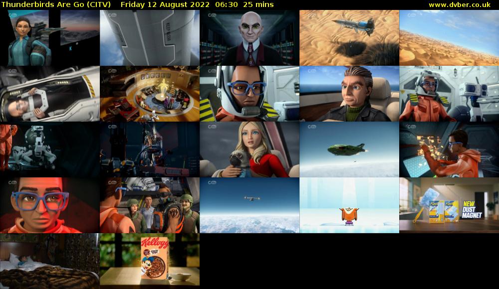 Thunderbirds Are Go (CITV) Friday 12 August 2022 06:30 - 06:55