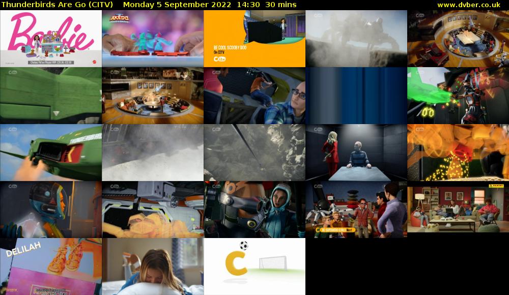 Thunderbirds Are Go (CITV) Monday 5 September 2022 14:30 - 15:00