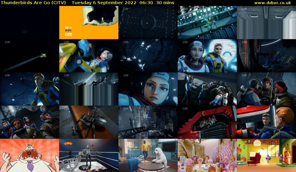 Thunderbirds Are Go (CITV) Tuesday 6 September 2022 06:30 - 07:00