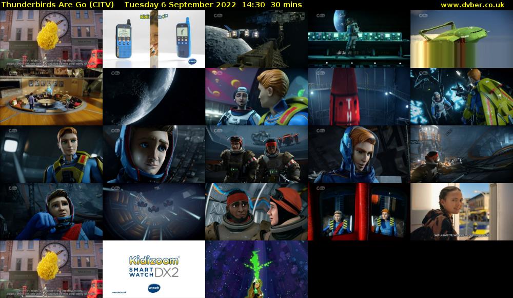 Thunderbirds Are Go (CITV) Tuesday 6 September 2022 14:30 - 15:00