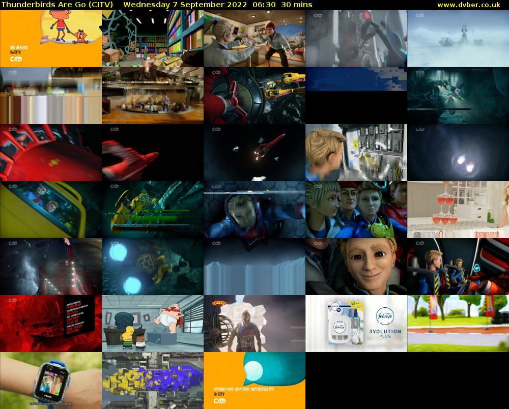 Thunderbirds Are Go (CITV) Wednesday 7 September 2022 06:30 - 07:00