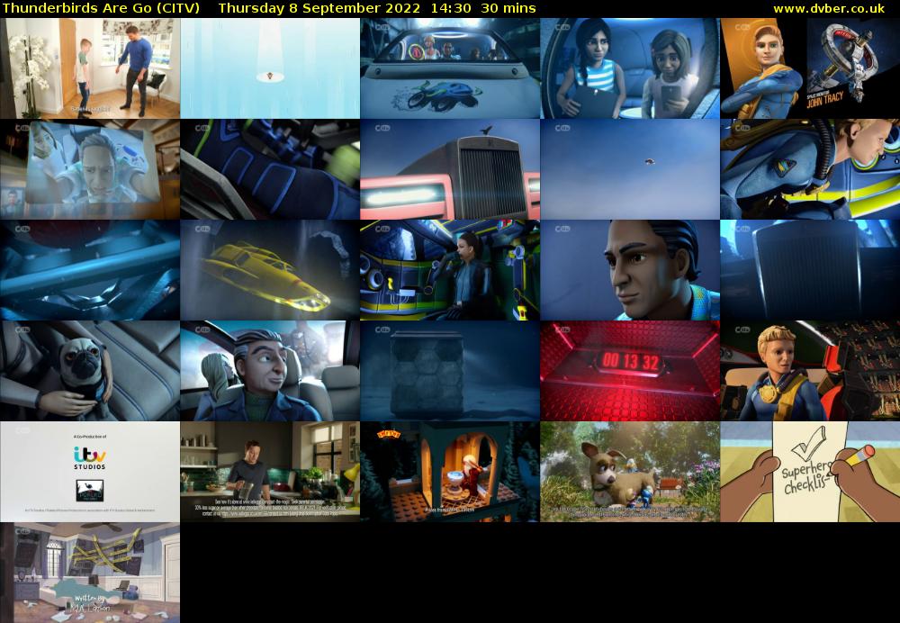 Thunderbirds Are Go (CITV) Thursday 8 September 2022 14:30 - 15:00