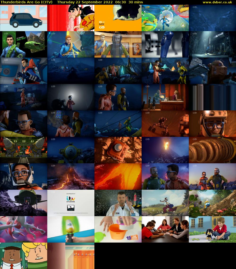 Thunderbirds Are Go (CITV) Thursday 22 September 2022 06:30 - 07:00