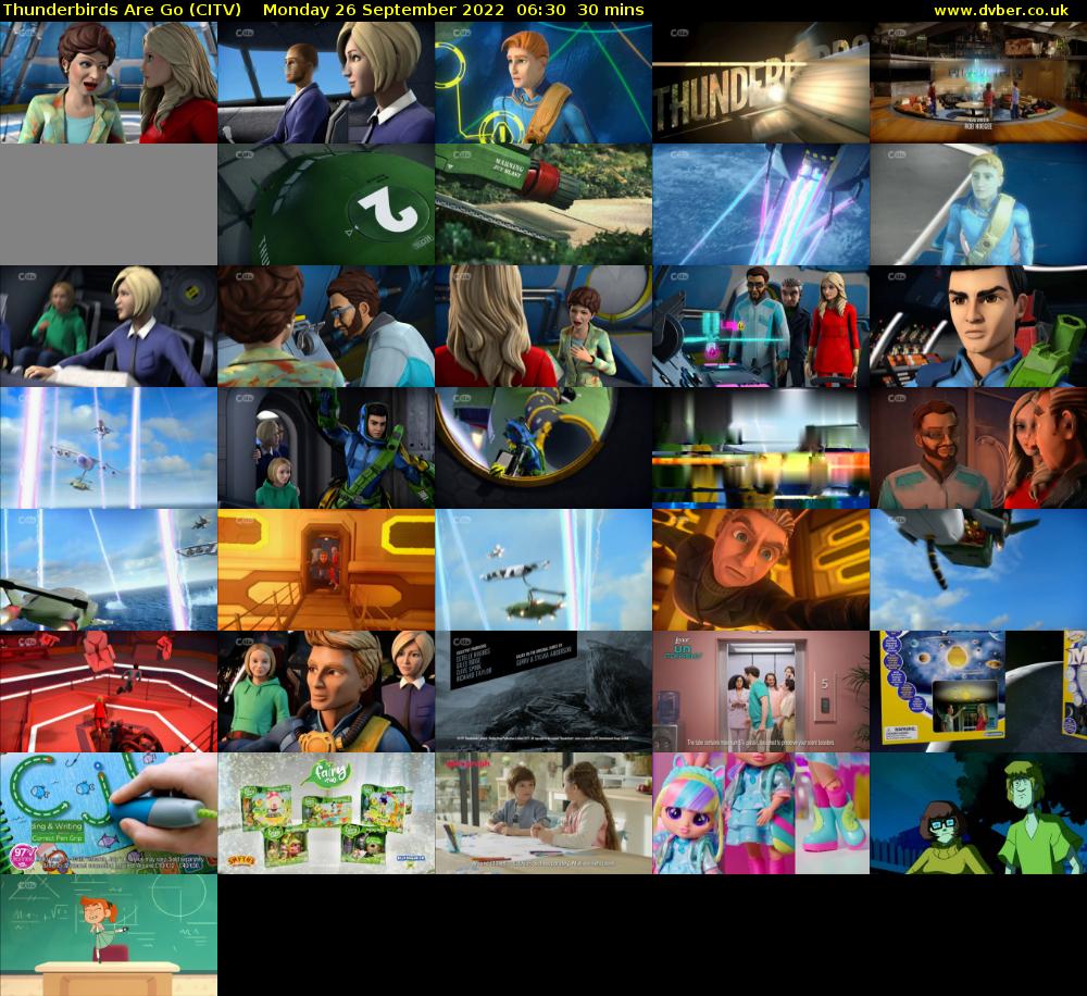 Thunderbirds Are Go (CITV) Monday 26 September 2022 06:30 - 07:00