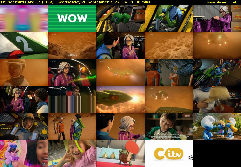 Thunderbirds Are Go (CITV) Wednesday 28 September 2022 14:30 - 15:00