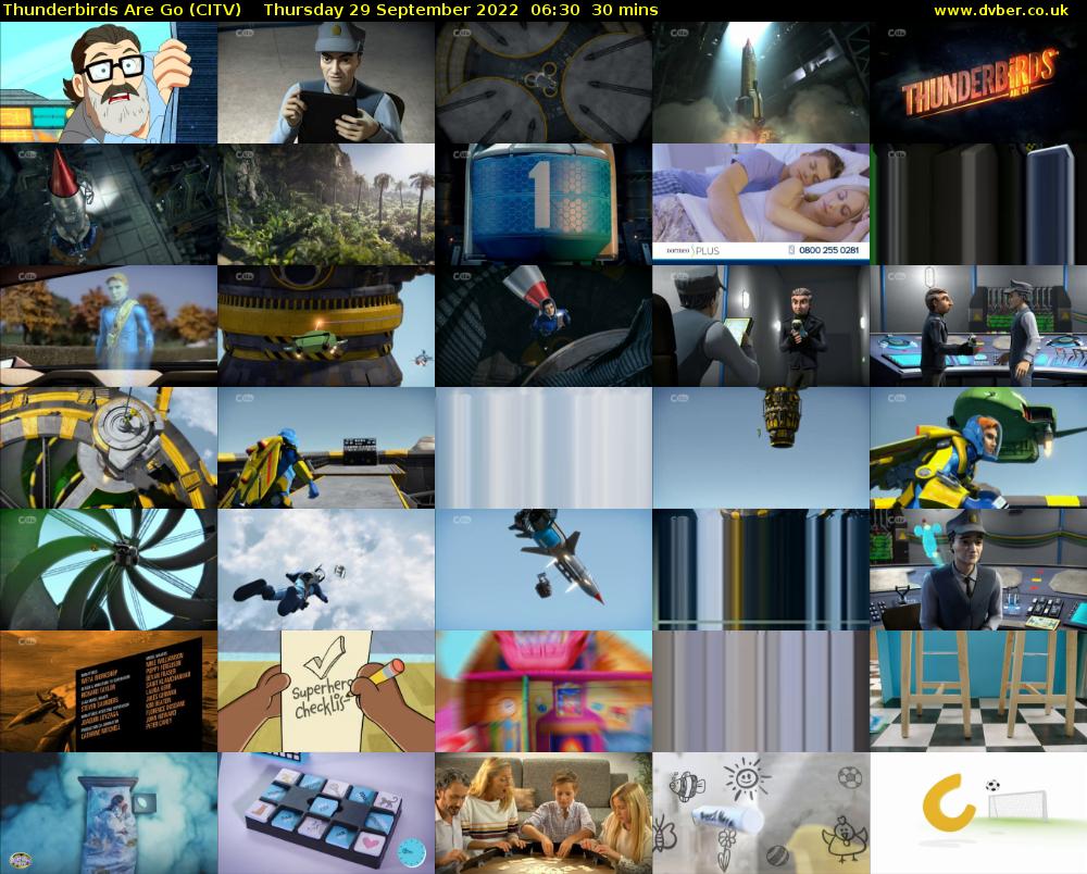 Thunderbirds Are Go (CITV) Thursday 29 September 2022 06:30 - 07:00
