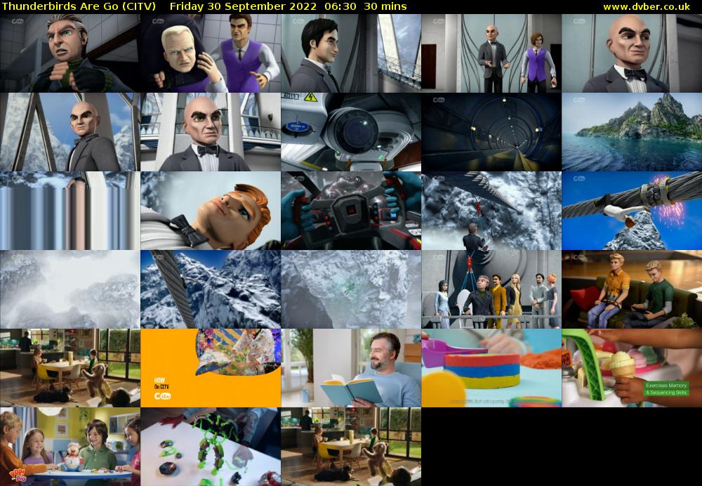 Thunderbirds Are Go (CITV) Friday 30 September 2022 06:30 - 07:00