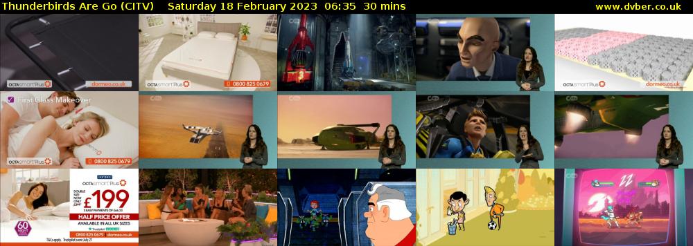 Thunderbirds Are Go (CITV) Saturday 18 February 2023 06:35 - 07:05