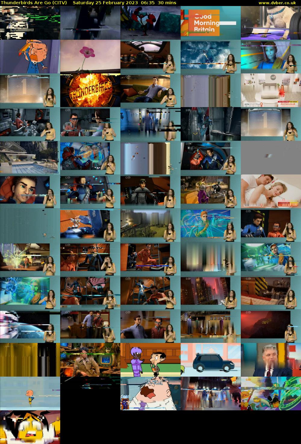 Thunderbirds Are Go (CITV) Saturday 25 February 2023 06:35 - 07:05