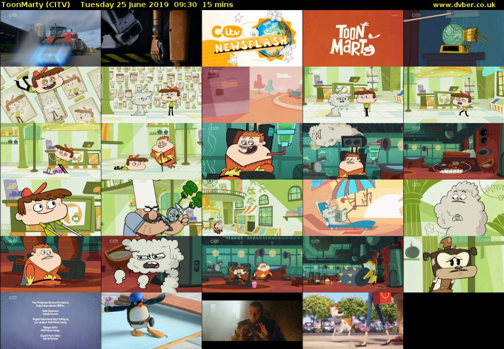ToonMarty (CITV) Tuesday 25 June 2019 09:30 - 09:45
