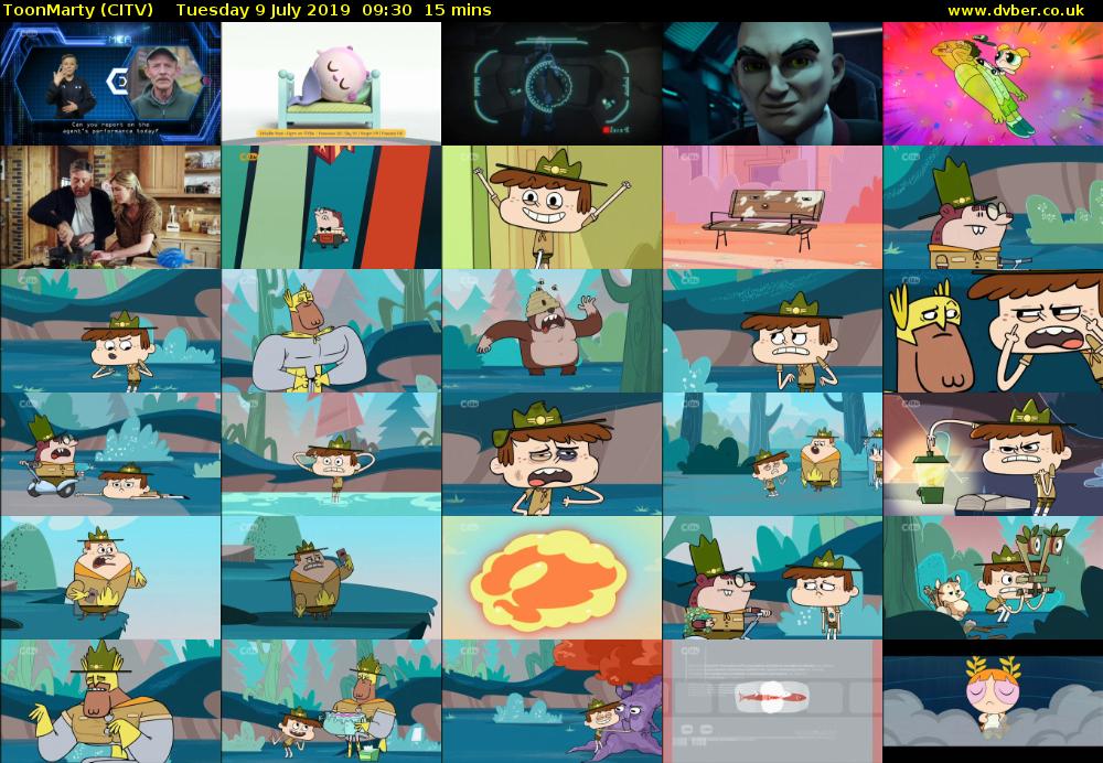 ToonMarty (CITV) Tuesday 9 July 2019 09:30 - 09:45