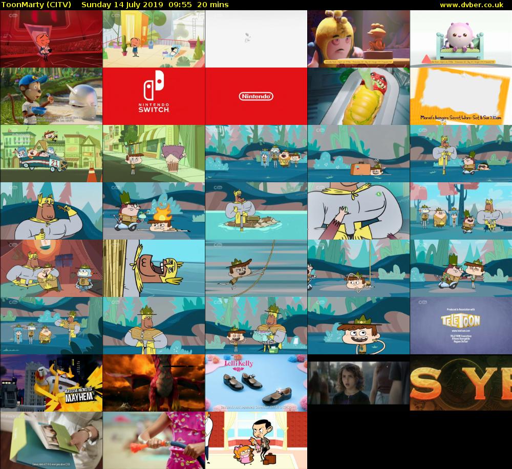 ToonMarty (CITV) Sunday 14 July 2019 09:55 - 10:15