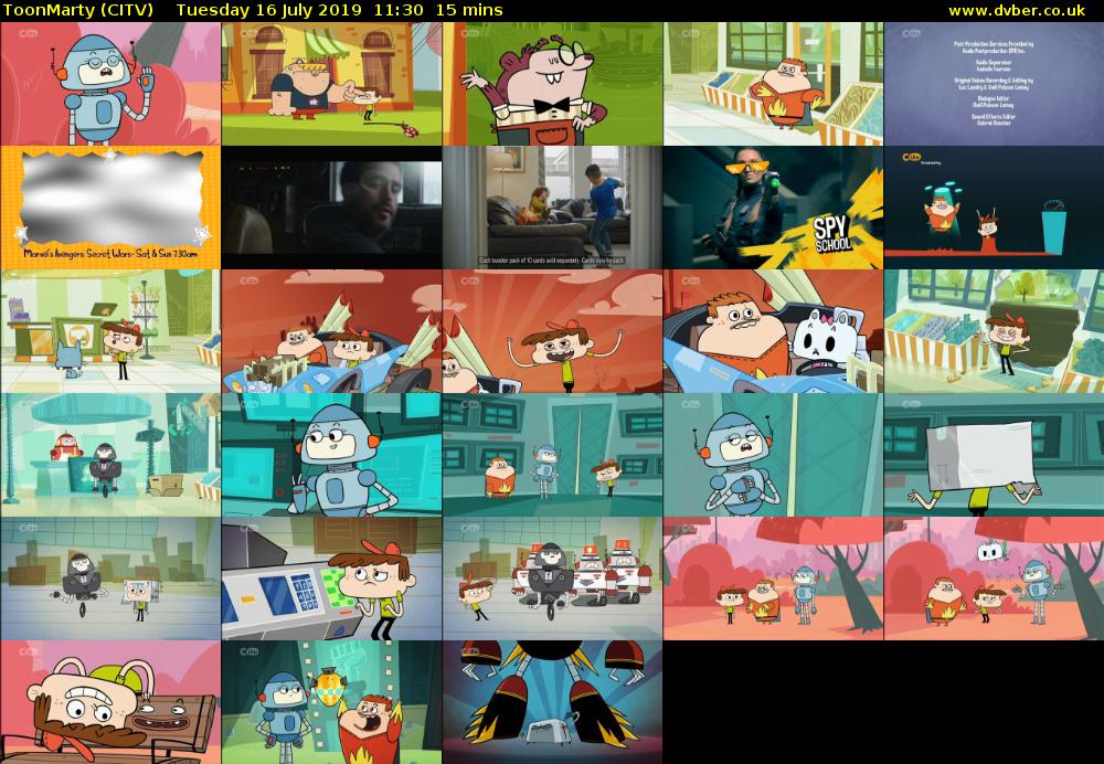 ToonMarty (CITV) Tuesday 16 July 2019 11:30 - 11:45