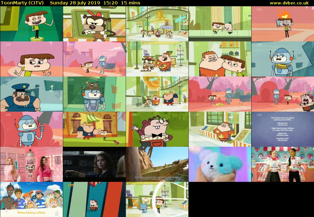 ToonMarty (CITV) Sunday 28 July 2019 15:20 - 15:35