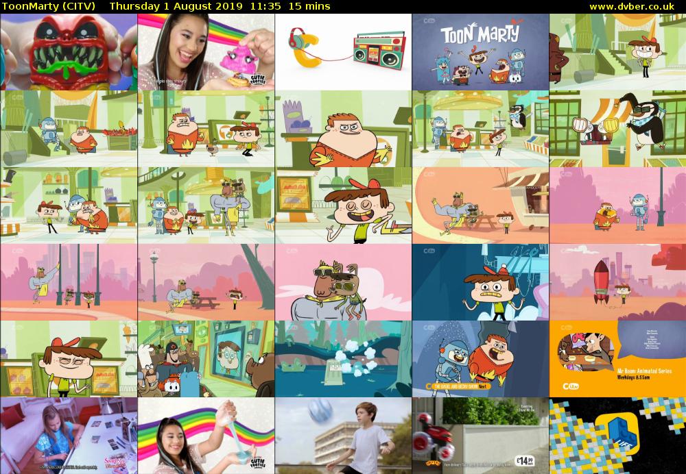 ToonMarty (CITV) Thursday 1 August 2019 11:35 - 11:50