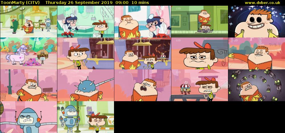 ToonMarty (CITV) Thursday 26 September 2019 09:00 - 09:10