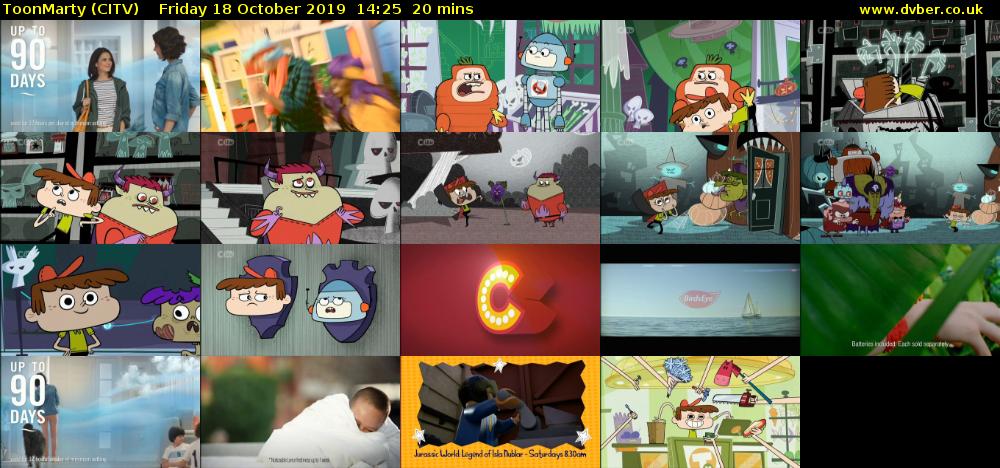 ToonMarty (CITV) Friday 18 October 2019 14:25 - 14:45