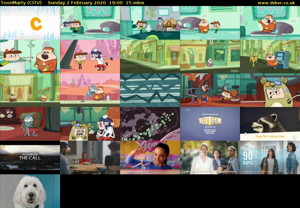 ToonMarty (CITV) Sunday 2 February 2020 19:00 - 19:15