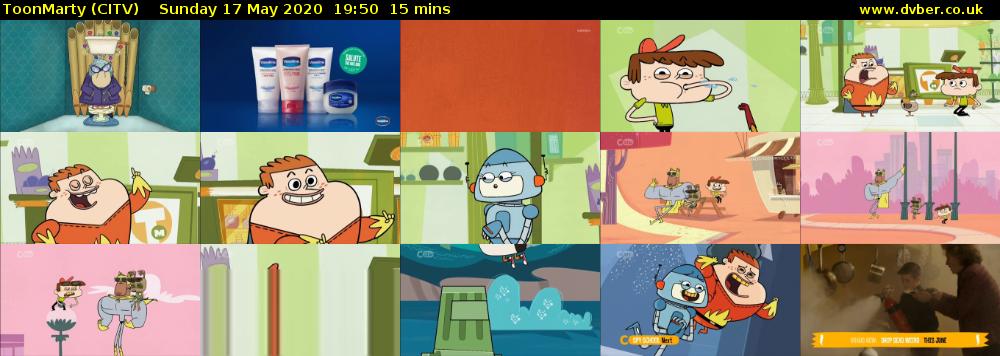 ToonMarty (CITV) Sunday 17 May 2020 19:50 - 20:05