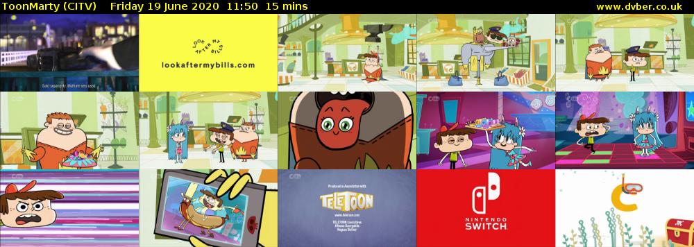 ToonMarty (CITV) Friday 19 June 2020 11:50 - 12:05